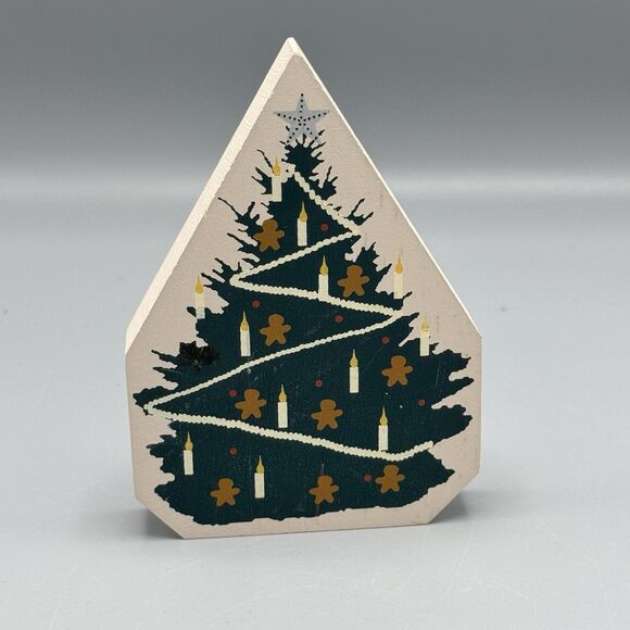 1991 Cats Meow Imgrad German Christmas Tree Wooster Ohio Faline Ltd Shelf Sitter - Picture 1 of 6